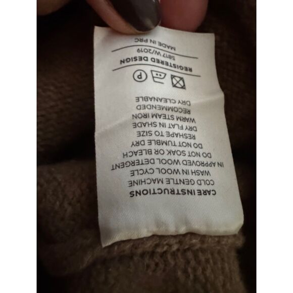 Icyzone Oversized Cozy Hooded Sweatshirt, S, Mocha Mousse. - Picture 4 of 5